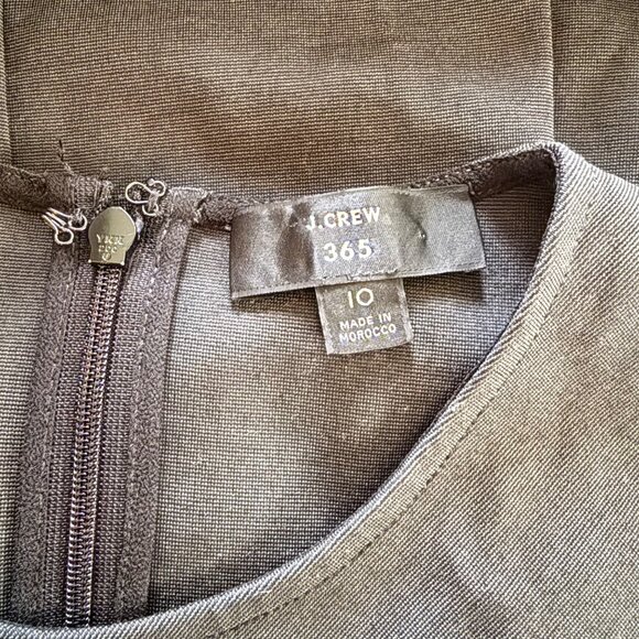 J.Crew 365 Womens Black Sleeveless Ruched Sheath Dress Size 10 Lyocell Blend - Picture 3 of 5